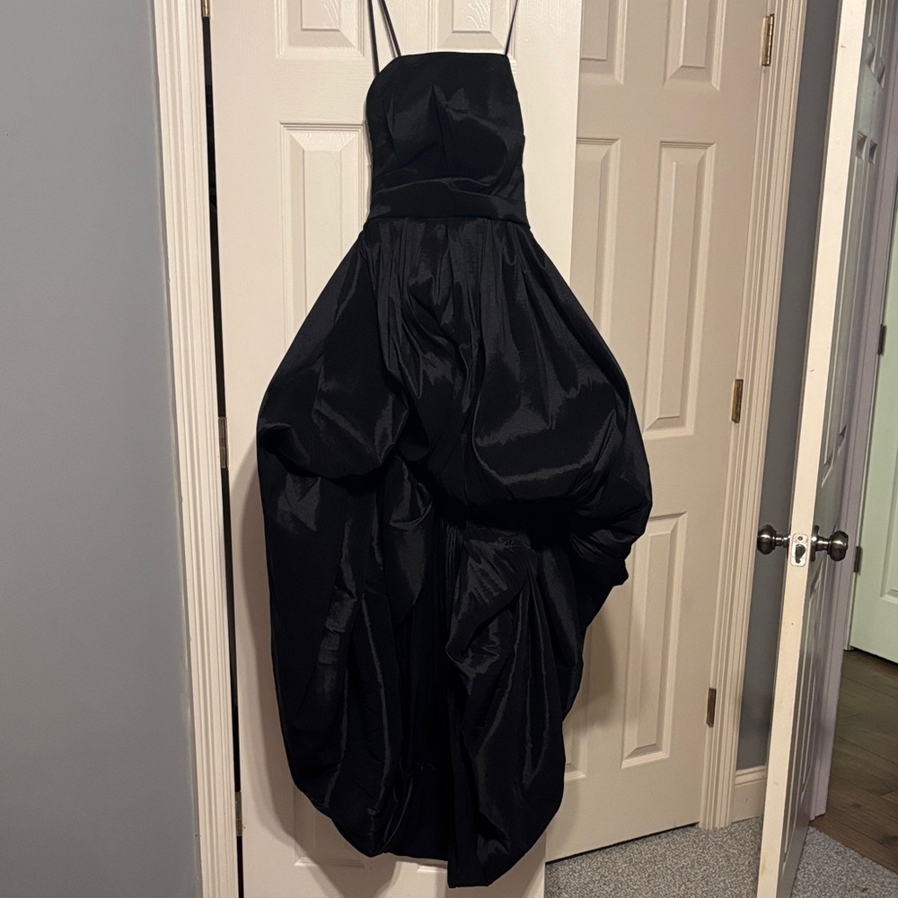 Strapless Black Bubble Ball Gown